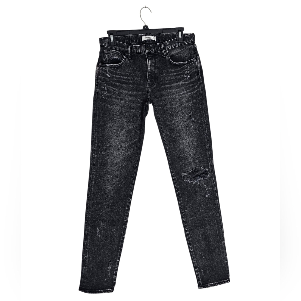 Moussy Vintage High Rise Black Distressed‎ Ankle Moto Skinny Jeans 27 Preowned
